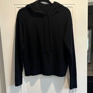 Lululemon Black Hooded Knit Sweater
